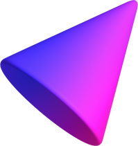 Vibrant Blocky 3D Shape Gradient Cone